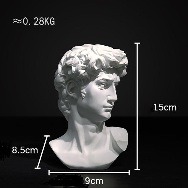 Resin small plaster image mini figure model ornaments art teaching aids painting sketch head portrait sculpture plaster