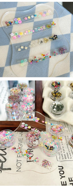 Ins Style Small Style Personalized Nail Art Material Beaded Nail Art Jewelry Dopamine Color Wear Armor Mixed Material detail 4