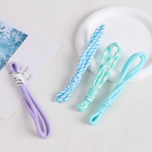 Cute Dopamine Short Phone Lanyard from Xiaohongshu, Dopamine Colorful Rope Keychain Lanyard Accessory detail 8