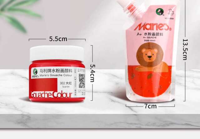 Mali Watercolor Paint for Art Students, White Refill Can, 100ml, Washable for Students, Suitable for Kindergarten Finger Painting detail 12