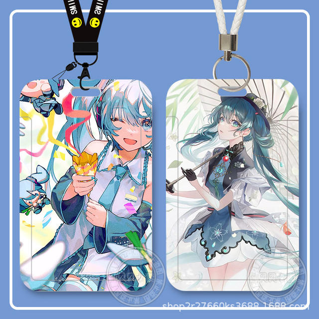 Hatsune Miku Student Sliding Rice Bus Card Id Card Protective Cover Access Control Campus Card Holder Storage detail 12
