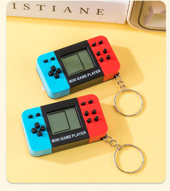 Cross-Border Handheld Electronic Game Console Handheld Toy Classic Nostalgic Tetris Game Keychain Small Pendant detail 12