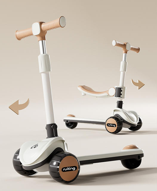 Children's scooter 1-3-6-14 years old children baby pedal scooter meter high car three-in-one anti-rollover can sit detail 12