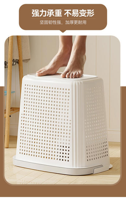 Dirty Clothes Basket Household Bathroom Dirty Clothes Storage Basket Large Capacity Bathroom Dirty Clothes Basket with Wheels Sundry Laundry Basket detail 9
