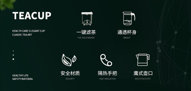 Piaoyi cup glass teapot one-button filter teapot flower teapot tea gift Cup with color box can be printed logo detail 2