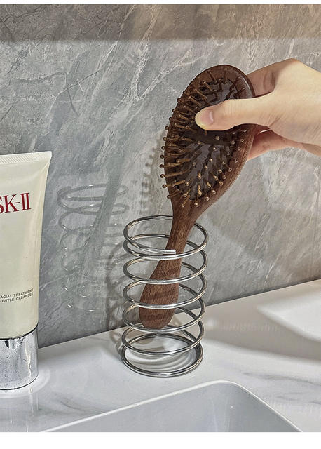 Comb Storage Rack, High-End Makeup Brush Storage Tube, Bathroom Bathroom Sink, Stainless Steel Toothbrush Storage Rack detail 5
