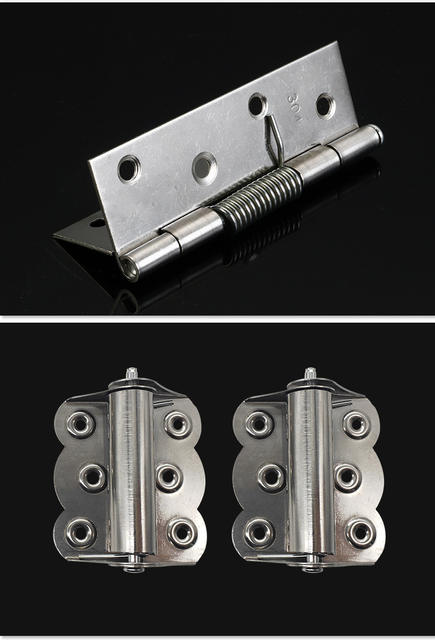 Directly Supplied from the Source, Automatic Closing and Rebound Hinge, 304 Stainless Steel Spring Folding Hinge with Buffer detail 10