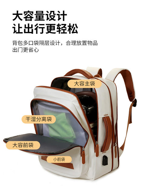 Large-Capacity Casual Backpack for Men and Women, Expandable Large-Capacity Computer Bag, Business Backpack for Men, Short-Distance Business Trips detail 9