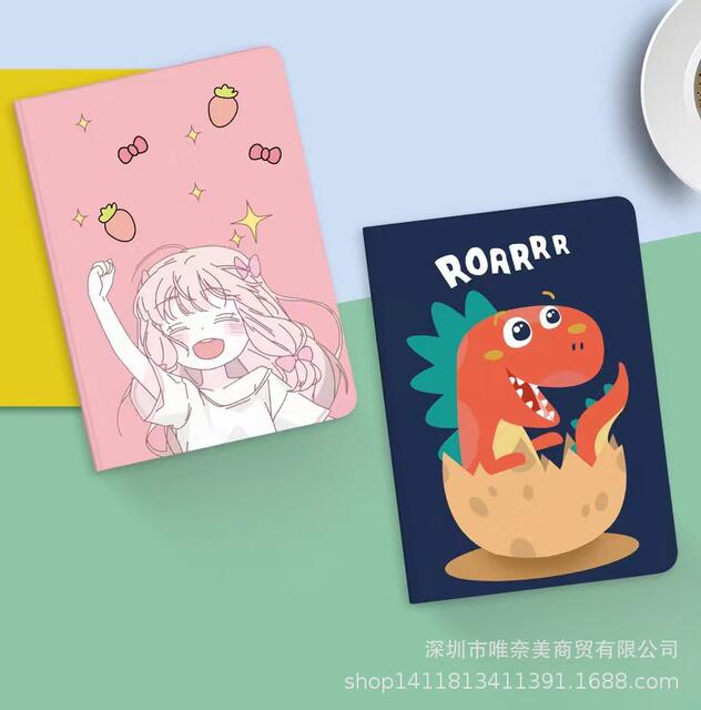 Applicable ipad11 protective case Huawei tablet computer cartoon leather case matepadpro soft case mini65 sleep detail 5