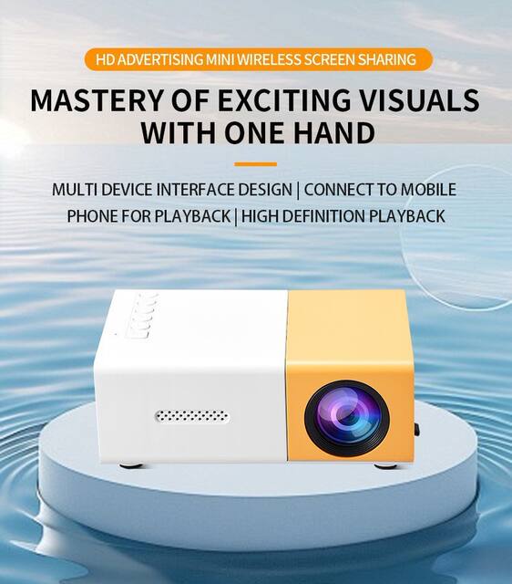 Cross-Border Hot-Selling Vs Yg300 Projector, Wired Screen Mirroring for Mobile Phones, Wireless Entertainment for Children, Home-Use Mobile Projector detail 2