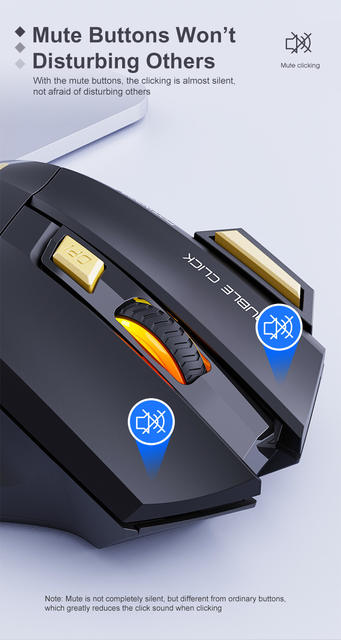 Imice Factory Direct Supply 7-Button Double-Click-Free 2.4g Silent Rechargeable X7 Breathing Light Wireless Gaming Mouse detail 5