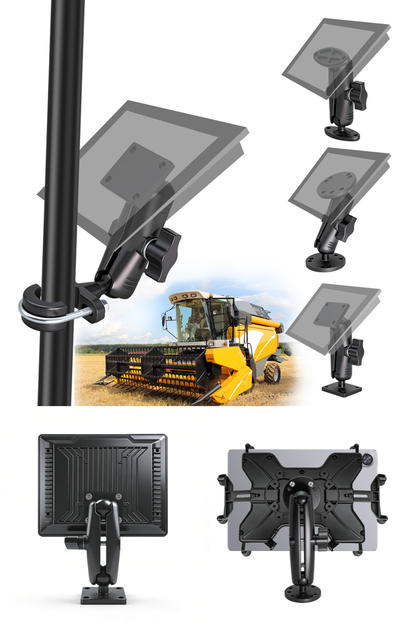 Agricultural Machinery Driving Navigation System Bracket Gps Land Measuring Device Tractor Computer Monitoring Square Round Amps Bracket detail 5