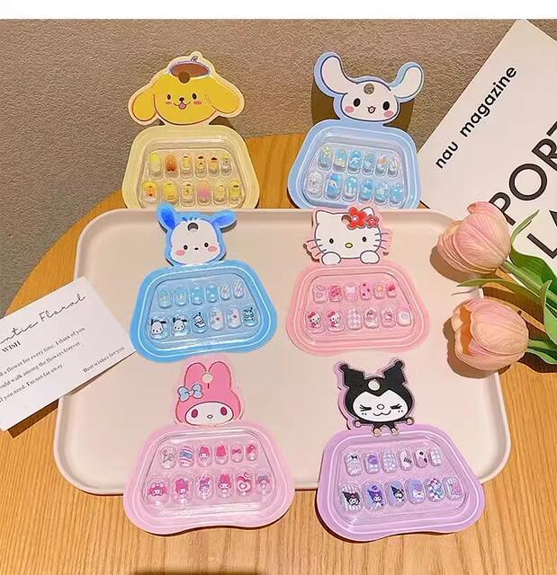 Sanrio Children's Nail Stickers Girls Cute Fun Nail Stickers Students Nail Stickers Girls Nail Stickers Children Wear Nail Stickers detail 12