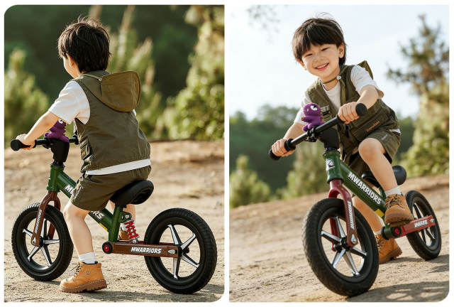 Children's Balance Bike Without Pedals, Sliding Parallel Bike for 2-7 Year Old Kids with Shock Absorption and Lights detail 11