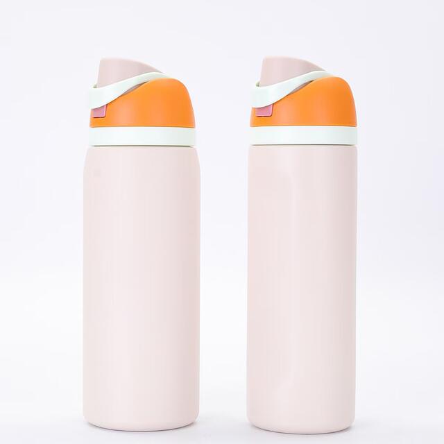 Cross-Border 304 Stainless Steel Insulated Cup, Unisex Double-Drink Fruit Cup, Outdoor Portable Sports Water Bottle in Stock