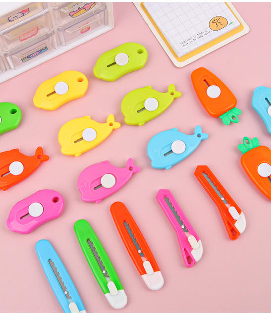 Casual and Portable Mini Utility Knife, Small Box Opener, Office Paper Cutting Express Knife, Kidsren's Cute Handmade Knife detail 12