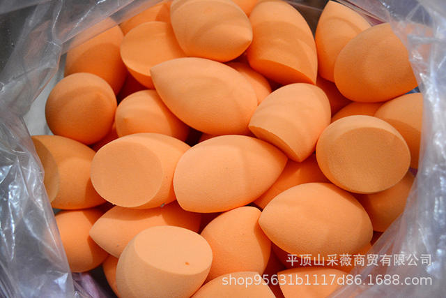 R's t Orange Oblique Cut Beauty Egg Super Soft Non-Eating Powder Original Tail Goods Sponge Egg Defective Makeup Puff detail 2