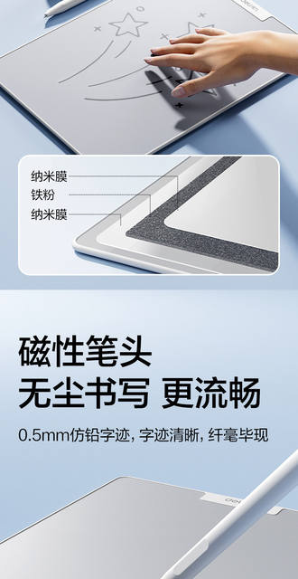 Deli Desktop Small Whiteboard, Inkless Writing, Erasable Writing Board, Magnetic Message Board, Memo Board, Reminder Board for Live Streaming detail 4