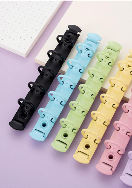 M5 Binder Macaron Color Five Hole A8 Mini Metal Clip M5 Binder Binder Accessories Wholesale detail 12