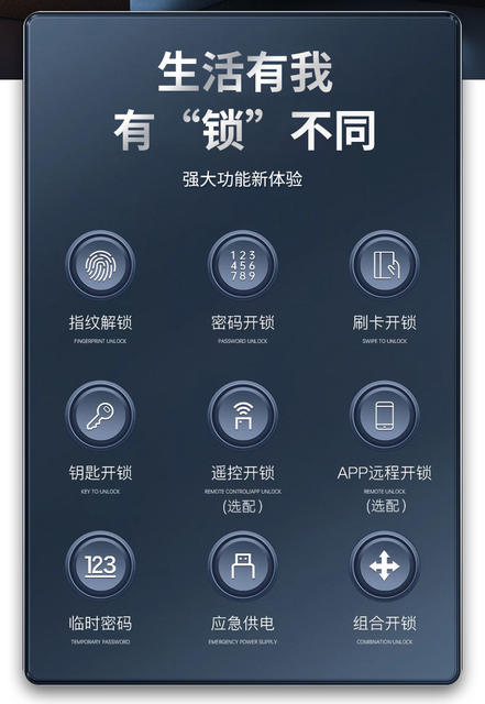 Fingerprint Lock for Home Use, Universal Courtyard Door Password Lock, Traditional Iron Gate Smart Lock detail 2
