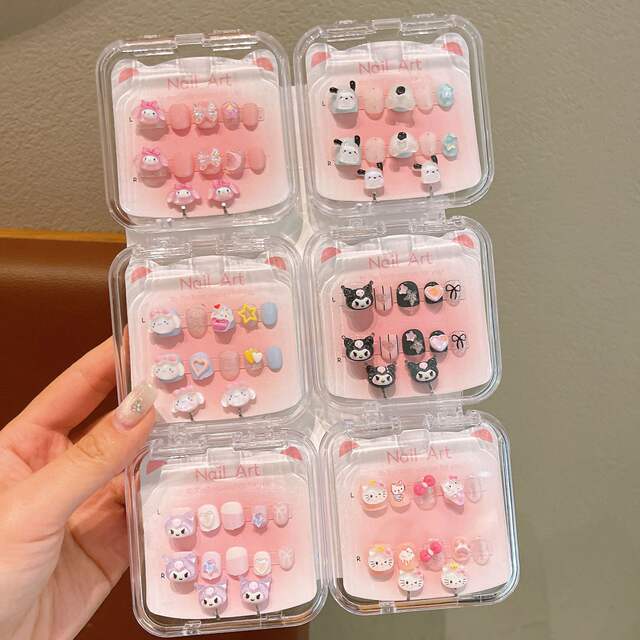 Children's Wearable Nail Stickers for Little Girls, Removable Nail Art Stickers, Girls' Gifts, Nail Patches, Wearable Nails Wholesale detail 12