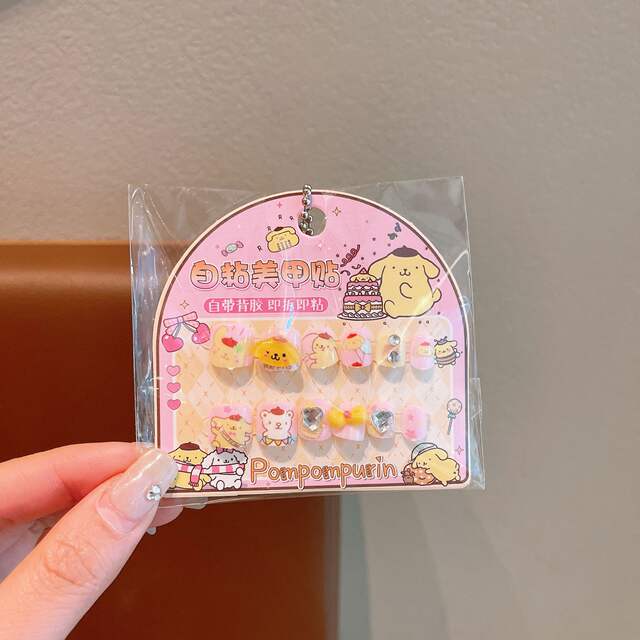 New Cartoon Children's Nail Stickers Kulomi Nail Stickers Girls Wear Armor Sanrio Stereo Sticker Patch detail 10
