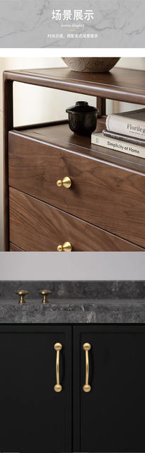 French-Style Zinc Alloy Light Luxury Wardrobe Door Handle Drawer Cabinet Wardrobe Furniture Drawer Modern Minimalist Cabinet Door Handle detail 4