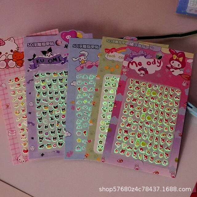 Glow-In-The-Dark Nail Stickers for Kidsren, Girls, Princesses, Wearable Nail Art Stickers, Luminous, Odorless Baby Toys, Cute Cartoon Nails detail 2