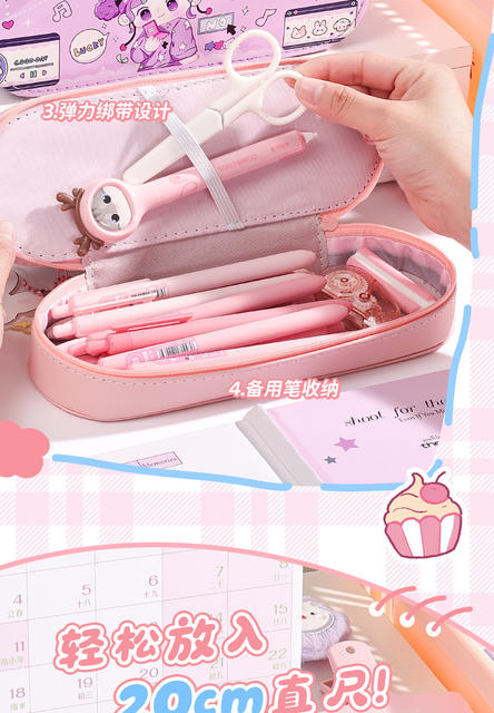 Large-Capacity Double-Layer New Pencil Case with High Aesthetic Value, Cartoon Stationery Box for Elementary School Students, Cute Multi-Layer Pencil Case for Children detail 8