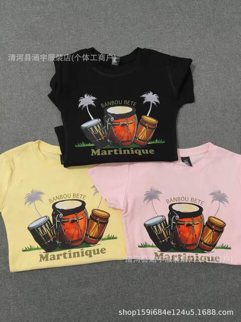 Basictops Women's Short-Sleeved T-Shirt Summer European and American Cross-Border Ribbed Cotton Cartoon Print Basic Top New Style t detail 10