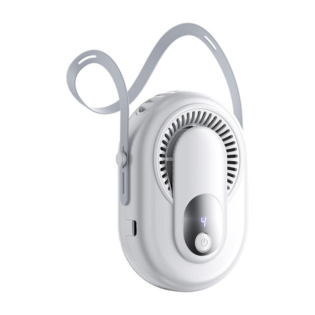 Waist-Hanging Fan Mini Hanging Neck Handheld Digital Display USB Charging Portable Outdoor Office Desk Compact Clip Fan detail 4