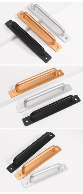 Ming-mounted handle large door handle non-perforated kitchen sliding door wooden door fire door toilet hardware accessories detail 12