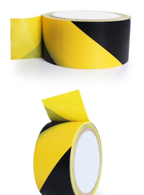 Black and Yellow Warning Tape Pvc Floor Tape Colorful Zebra Landmark Line Sticker Floor Logo Yellow and Black Safety Warning detail 6