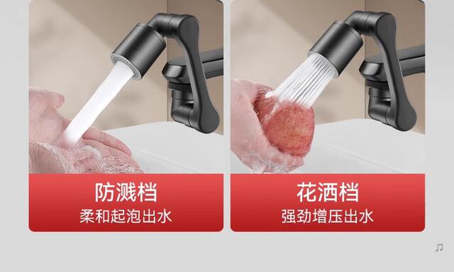 All copper wash basin universal mechanical arm wash hair wash extension faucet kitchen rotating bathroom splash nozzle detail 10