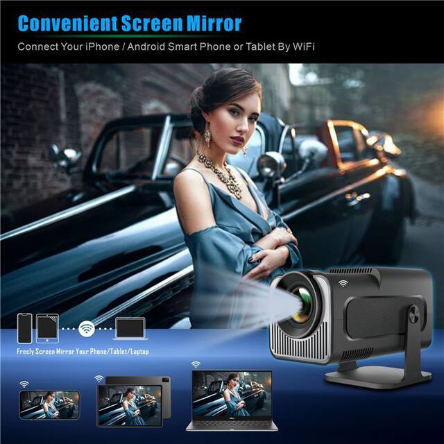 Cross-Border New Hy320 Mini 4K High-Definition Android Smart Home Theater Portable Home Short Throw Projector detail 6