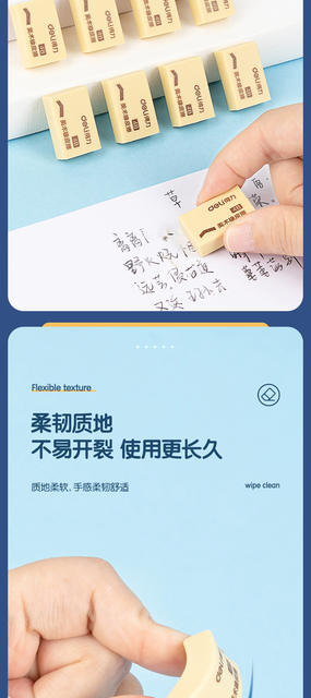 Deli student eraser primary school students can use creative cartoon cute children eraser less crumbs clean painting lead detail 4