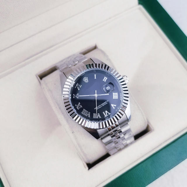 41mm Datejust-Style Imitation Mechanical Chronograph Movement Fully Automatic Solid Steel Band Men's Watch Waterproof Luminous Watch Wholesale detail 11