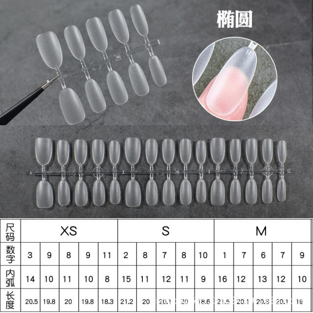 Junzhuo Manicure Wearable Nails Specialized in Medium Oval, Short Round, Thin Long Flat Nails, Ultra-Thin Nail Tips Without Need for Carving detail 3