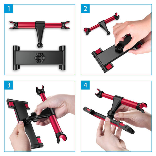 Cross-Border Popular Car Rear Pillow Holder Mobile Phone Tablet Car Rear Seat Mobile Phone Stretch Telescopic Holder detail 9