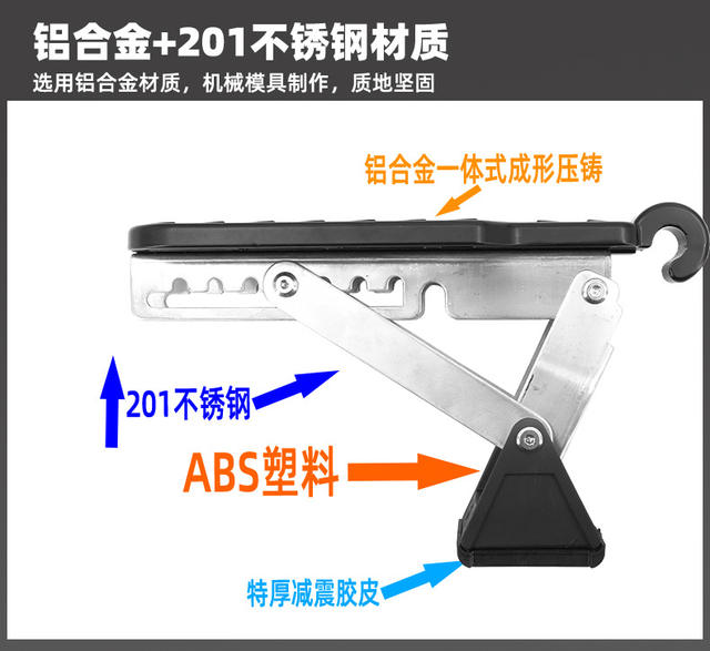 Universal Climbing Car Roof Door Lock Folding Foot Pedal, Multi-Functional Hook Pedal for Car Roof Access detail 5