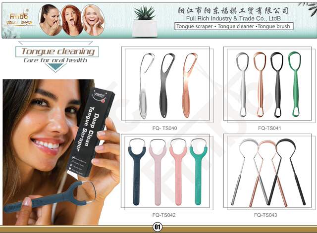 Pure copper tongue scraper tongue brush to reduce halitosis cleaning tongue tongue coating plate scraping long arm U-shaped tongue coating cleaner detail 1