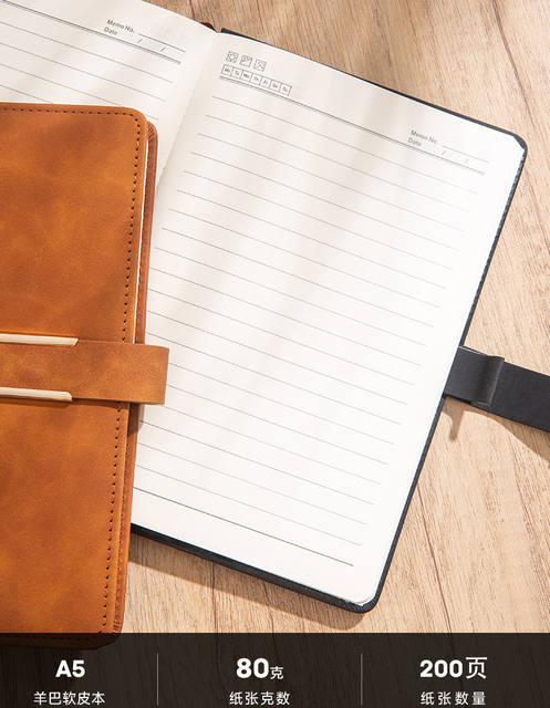 A5 Notebook Customizable with Logo Printing, Gift Box Set, Simple and High-End Business Meeting Notebook, Custom-Made Gifts detail 7