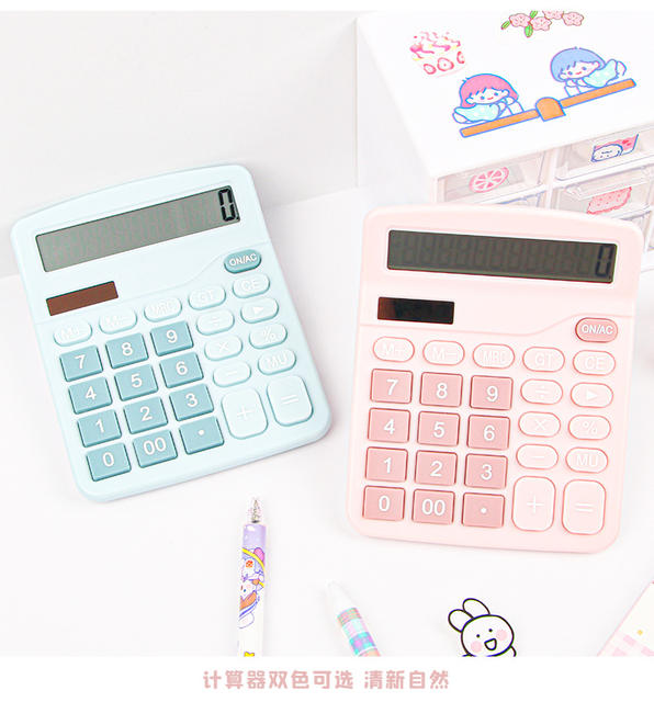 Color Solar Calculator 837 Dual Power Supply Office Accounting Calculator Cute Student Computer Wholesale detail 7