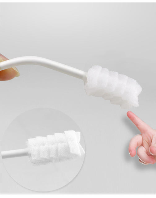 Baby Oral Cleaner Milk Teeth Cotton Stick Brushing Gauze Toothbrush Newborn Infant Baby Tongue Coating Wash Artifact detail 6