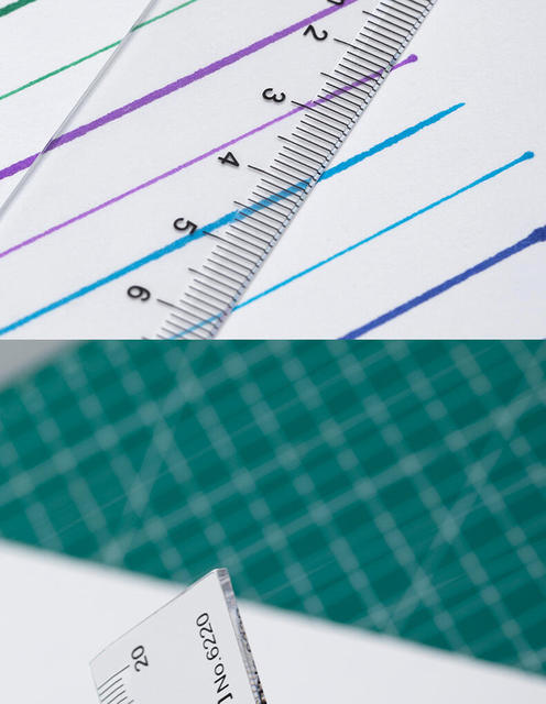 Deli Transparent Ruler with Wavy Lines, 15cm Ruler for Elementary School Students, Children's Drawing Plastic Ruler, 20cm Scale Ruler detail 8