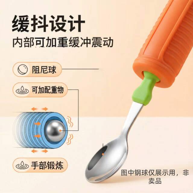 Cross-Border Anti-Shake Spoon for the Elderly, Suitable for Elderly Care, Auxiliary Spoon and Fork for Stroke Patients, Elderly Care Auxiliary Tableware, Western Style, One-Piece Dropshipping detail 9