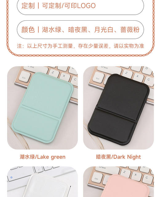 Desktop Small Mirror Rice White Handheld Mirror Portable Edge Grinding Mirror Pure White Printing Folding Makeup Mirror Simple Makeup Mirror detail 6