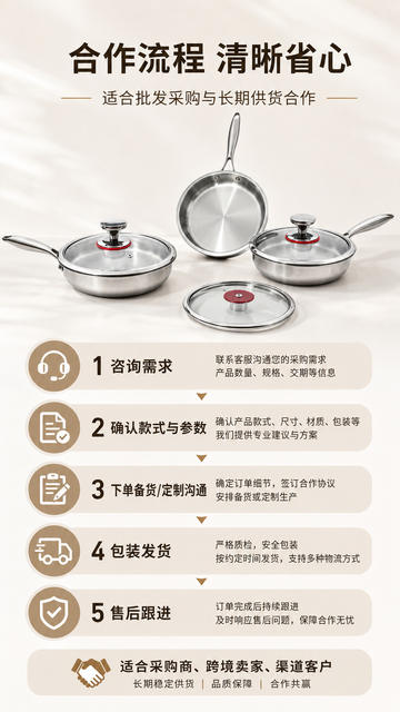 304 Stainless Steel Non-Coated Flat Frying Pan Non-Stick Three-Layer Steel Steak Frying Pan 26cm Household Breakfast Egg Frying Pan detail 7
