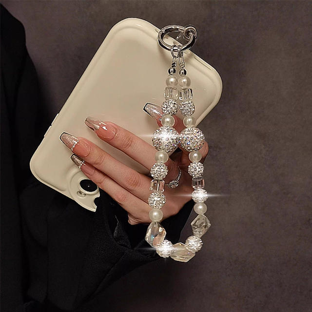 New Cross-Border Sweet Style Phone Lanyard with Fresh Beaded Design, Personalized Phone Chain, Ccd Camera Portable Accessory detail 9