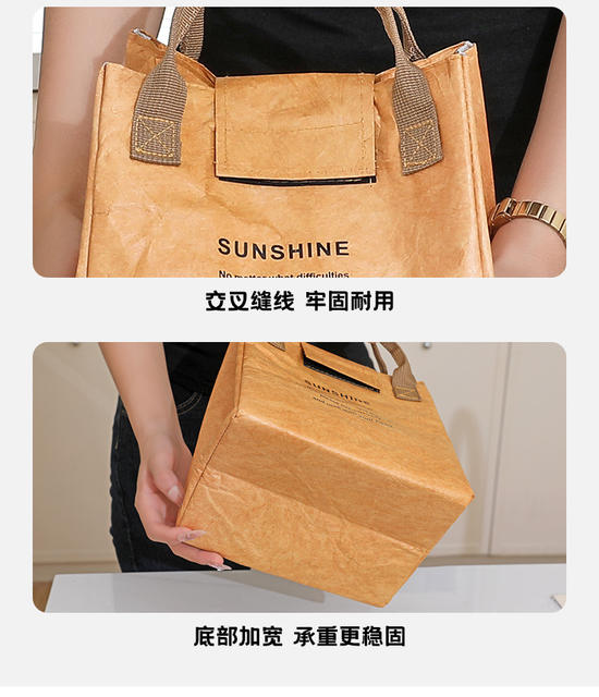 Dupont Paper Insulated Lunch Bag Bento Bag Office Worker Portable Lunch Box Bag Japanese Creative Niche Ins Ice Bag Student detail 10